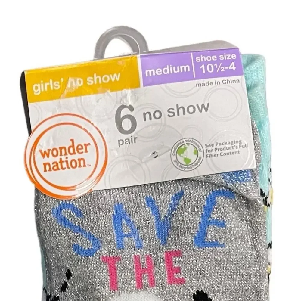 Wonder Nation Girl’s Socks NWT Size M